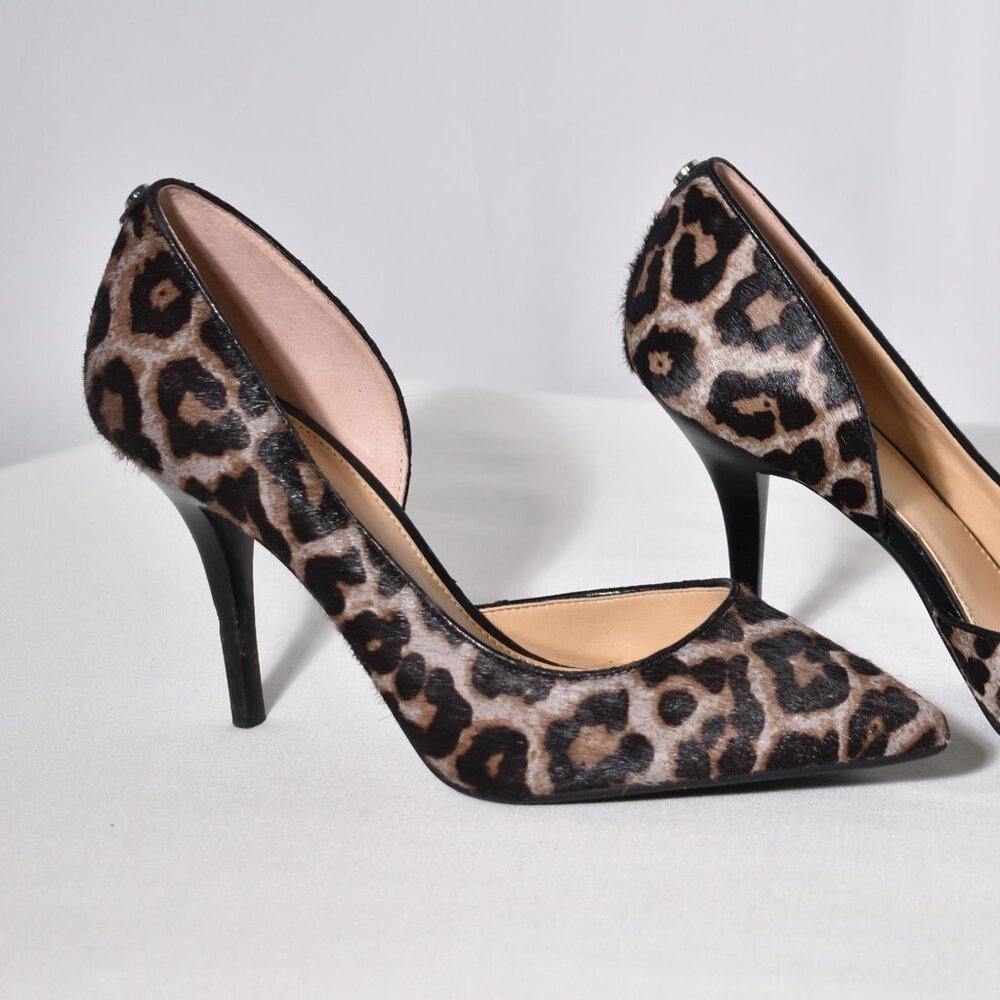 Michael Kors, Keke Leopard Print Calf Hair Pump, Size 7.5